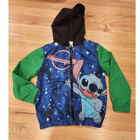 Stitch Disney Lilo & Stitch windbreaker jacket childrens sz Small - Picture 1 of 5